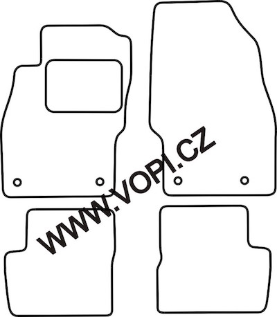 Přesné gumové koberce béžové / šedé Opel Corsa E 2014 ->
